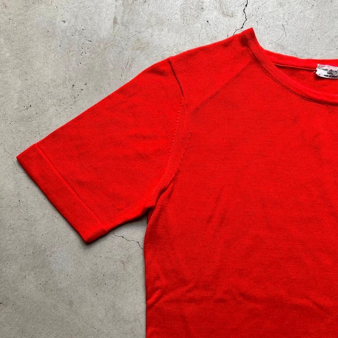 chanel 70s ビンテージシャネル 刺繍ロゴ tシャツ ピチt