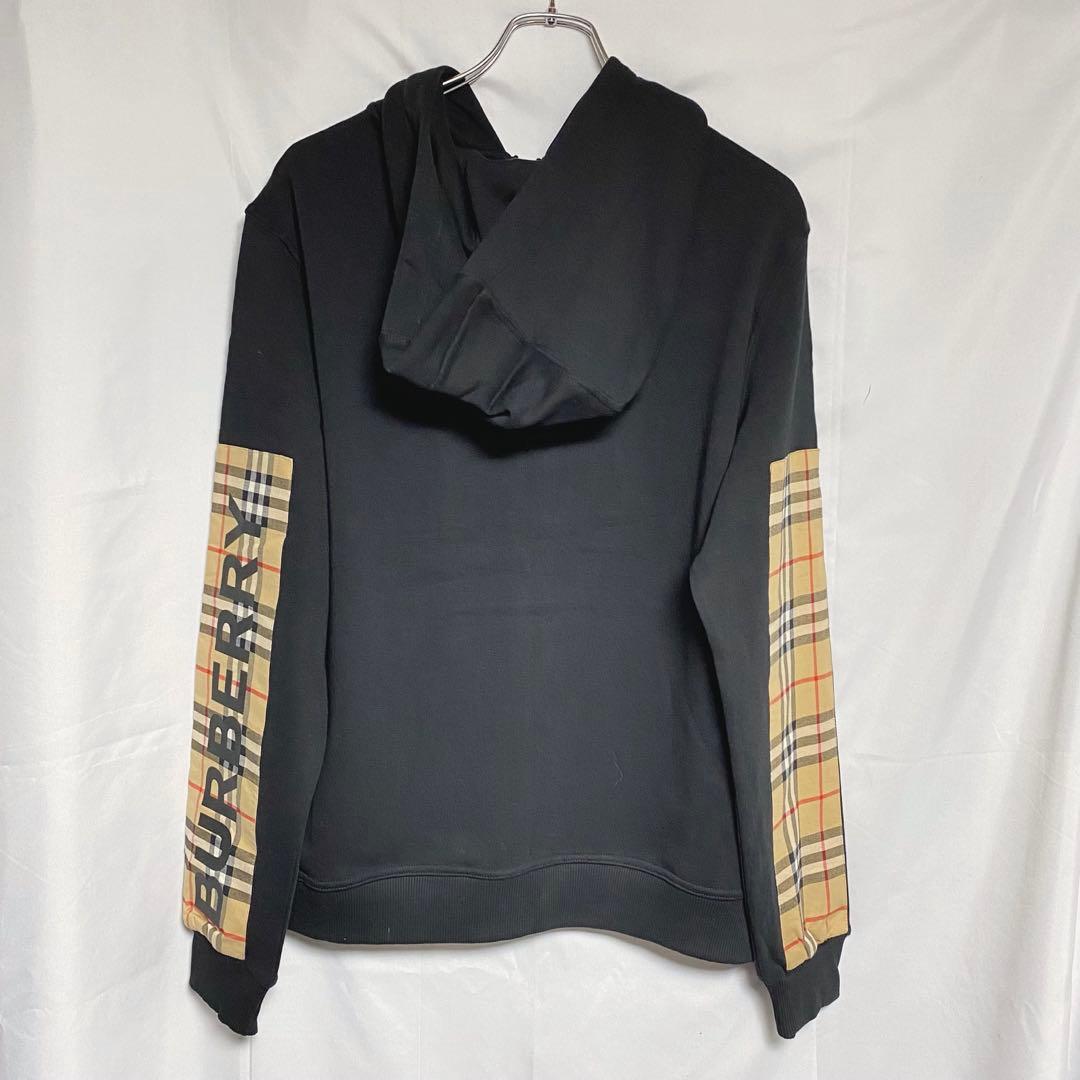 BURBERRY バーバリー　 ロゴチェック柄 パーカー　ブラック