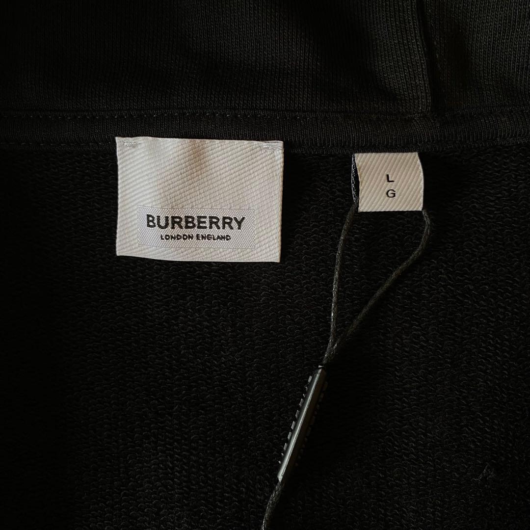 BURBERRY バーバリー　 ロゴチェック柄 パーカー　ブラック