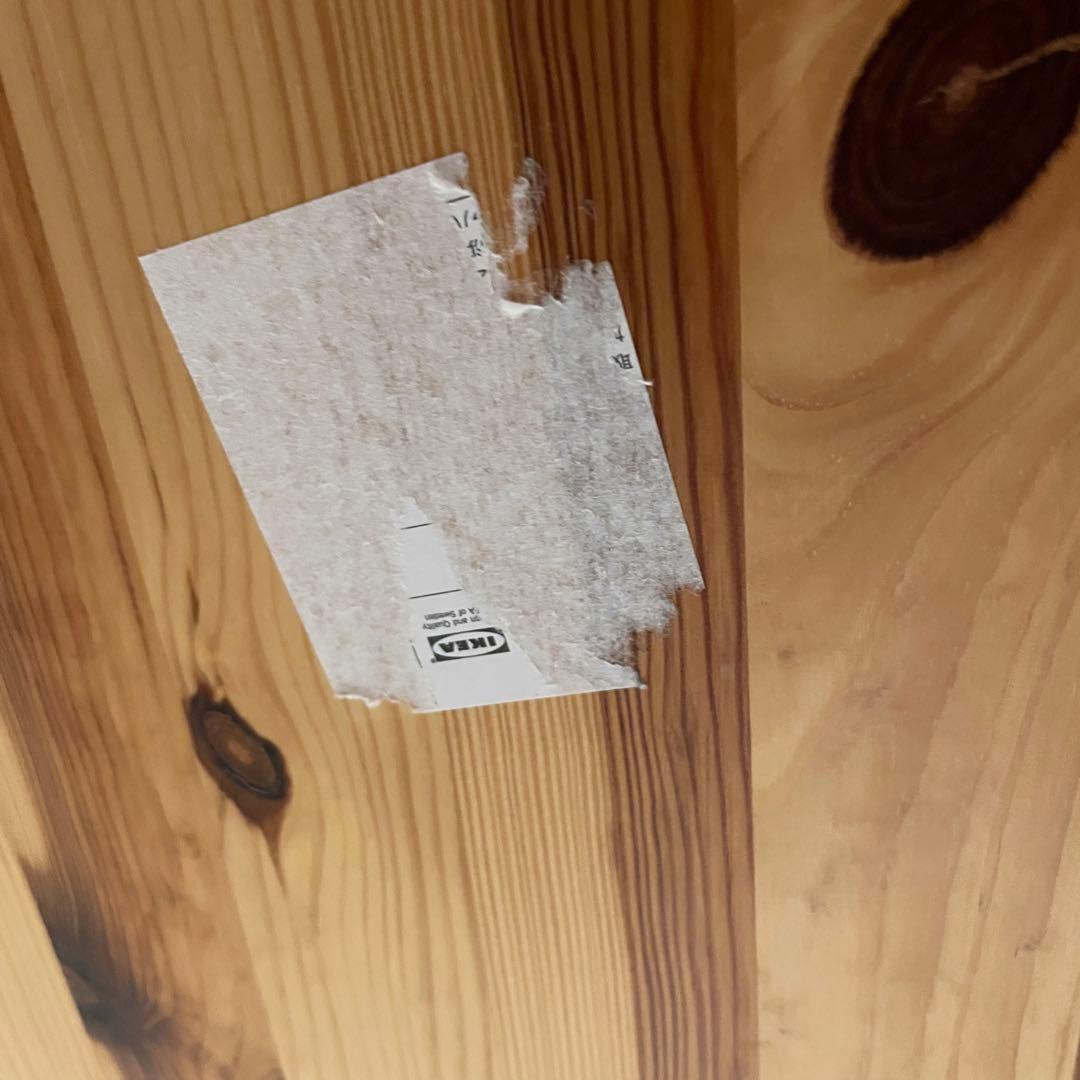 【送料込み】IKEA パイン材ダイニングテーブル　ホワイト　無垢