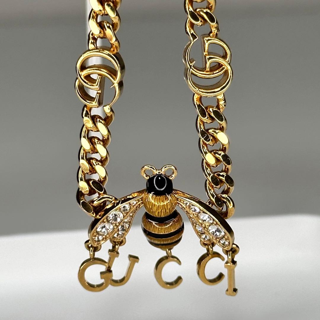 レア 希少 【美品】GUCCI グッチ ハチ 蜂 ビー ブレスレット クリスタル