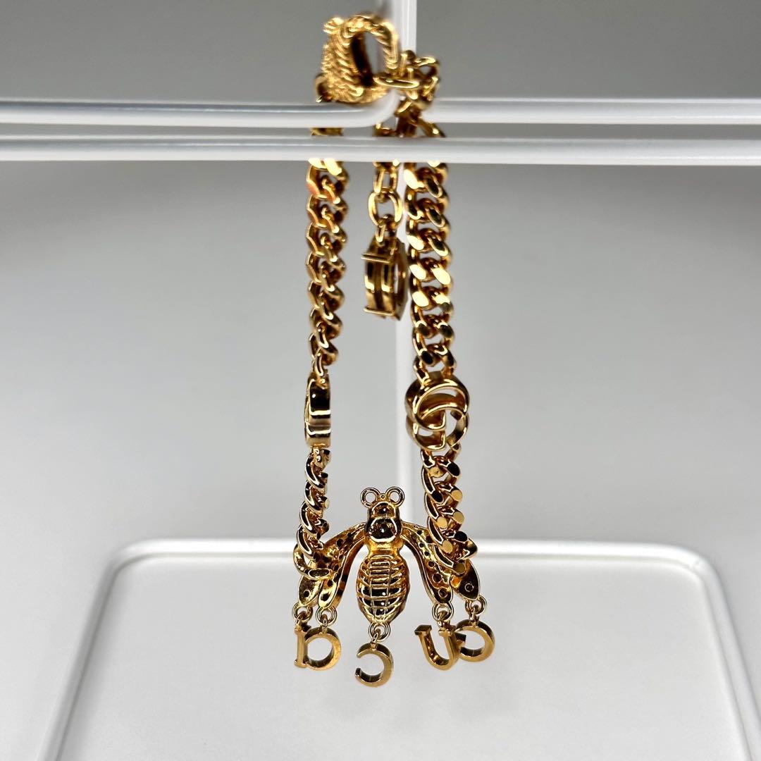 レア 希少 【美品】GUCCI グッチ ハチ 蜂 ビー ブレスレット クリスタル