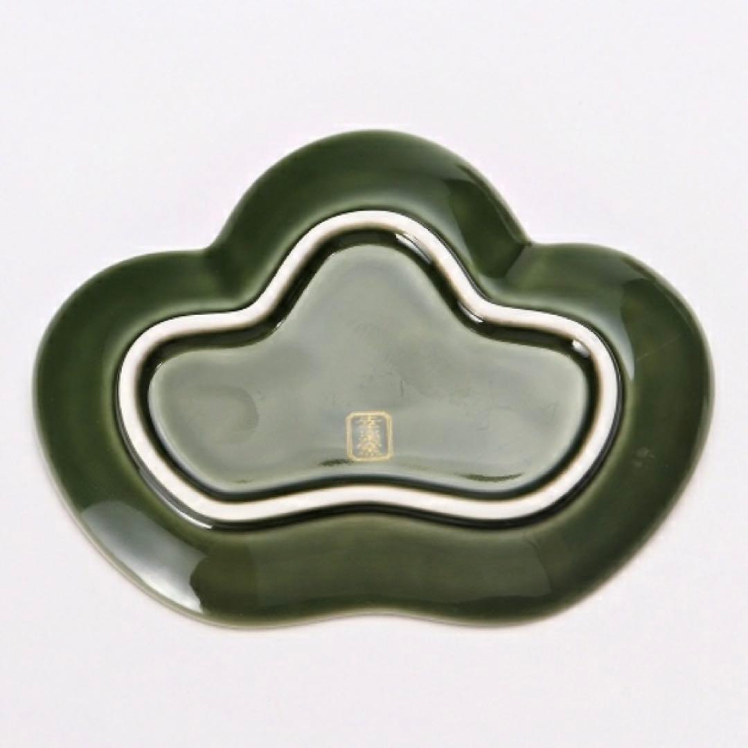 【新品】【大人気】有田焼幸楽窯　錦茶緑銀銘々皿　　　　 縁起物