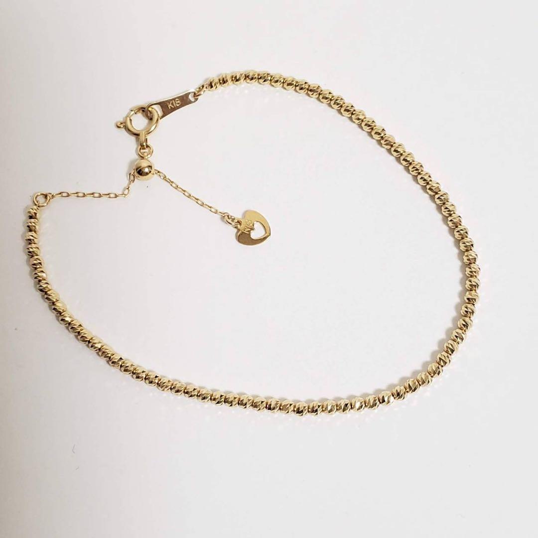 【新春初売り目玉商品】新品未使用♡K18台デザインブレスレット18.1センチ