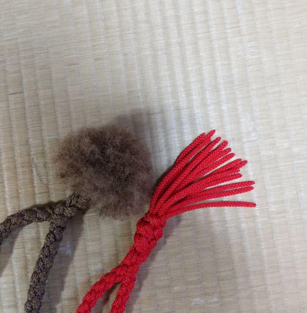 法螺貝　袋　大　ブルーグレー色　七宝編み