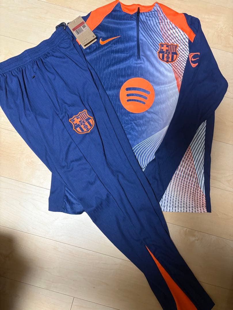 値下げ【新品未使用】 FC Barcelona ドリルトップ上下Lサイズ