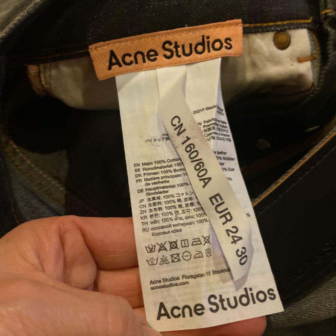 Acne Studios ダークブルーワイドレッグデニム