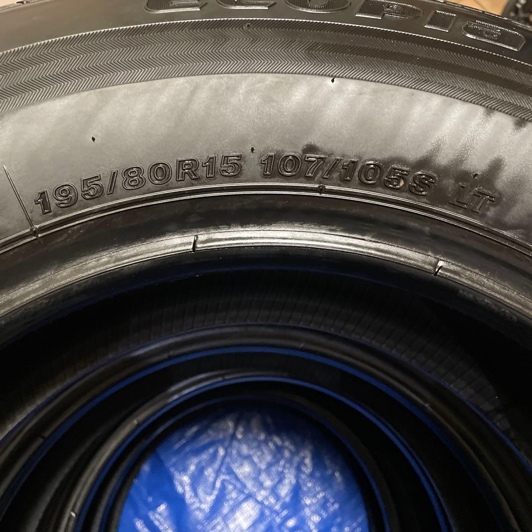 ハイエース純正タイヤ新車外し　195/80/R15LTブリヂストン４本セット