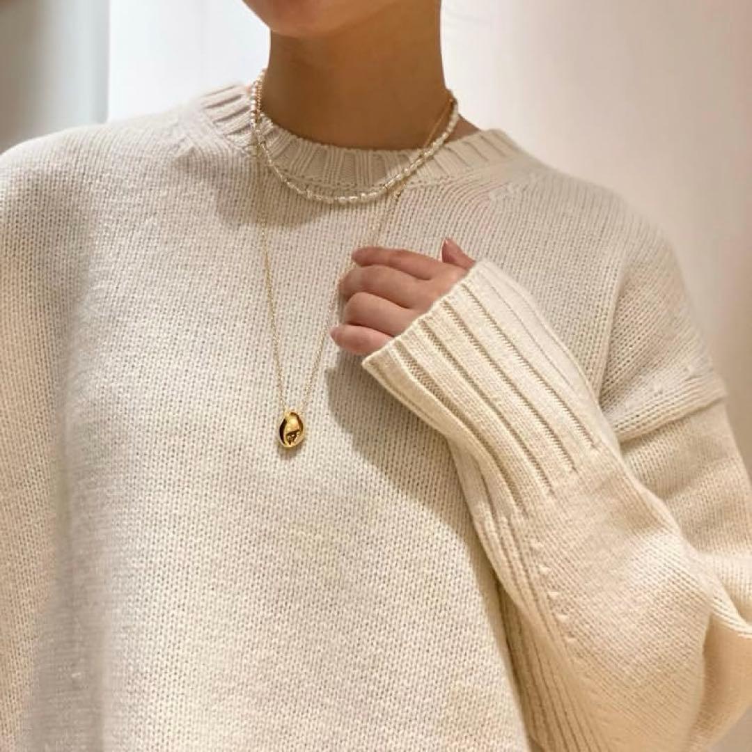 【美品✨】MACPHEE ラムカシミヤ クルーネック ニット トゥモローランド
