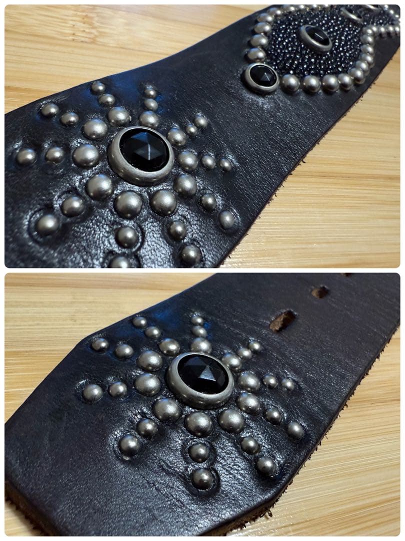 ⭐️美品⭐️HTC⭐️ピーナッツオーバーレイベルト⭐️ スティングレイ⭐️黒⭐️36