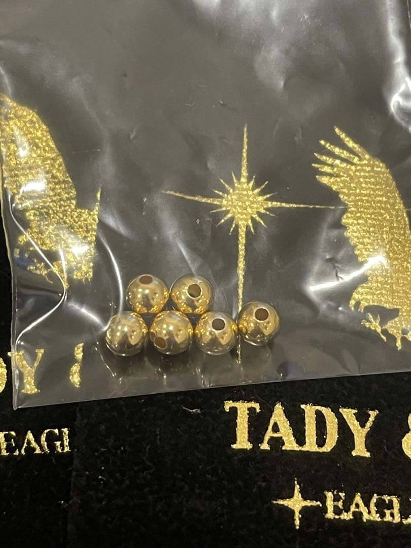 TADY & KING ゴールドコーティングビーズ 6発セット