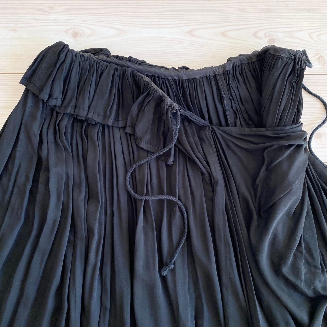 yohji yamamoto femme 2019AW ギャザースカート 黒