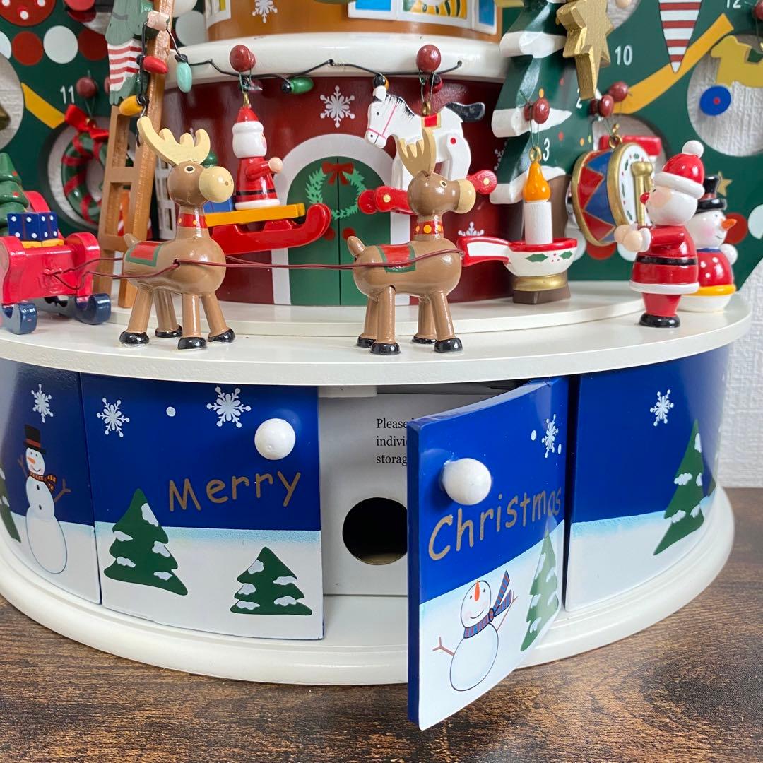 特大 WOODEN クリスマス アドベントカレンダー 木製おもちゃ オーナメント