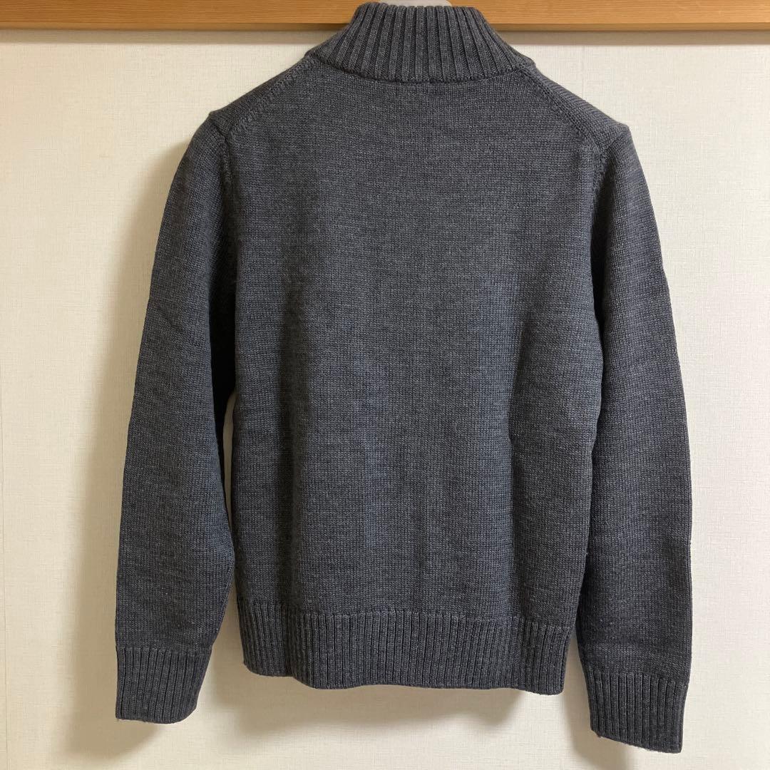 鎌倉シャツ スタンドカラーカーディガン Mサイズ グレー