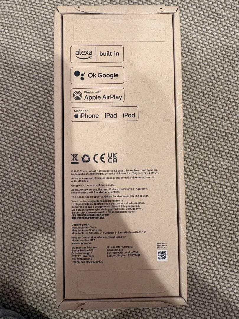 SONOS Roam スマートスピーカー ホワイト
