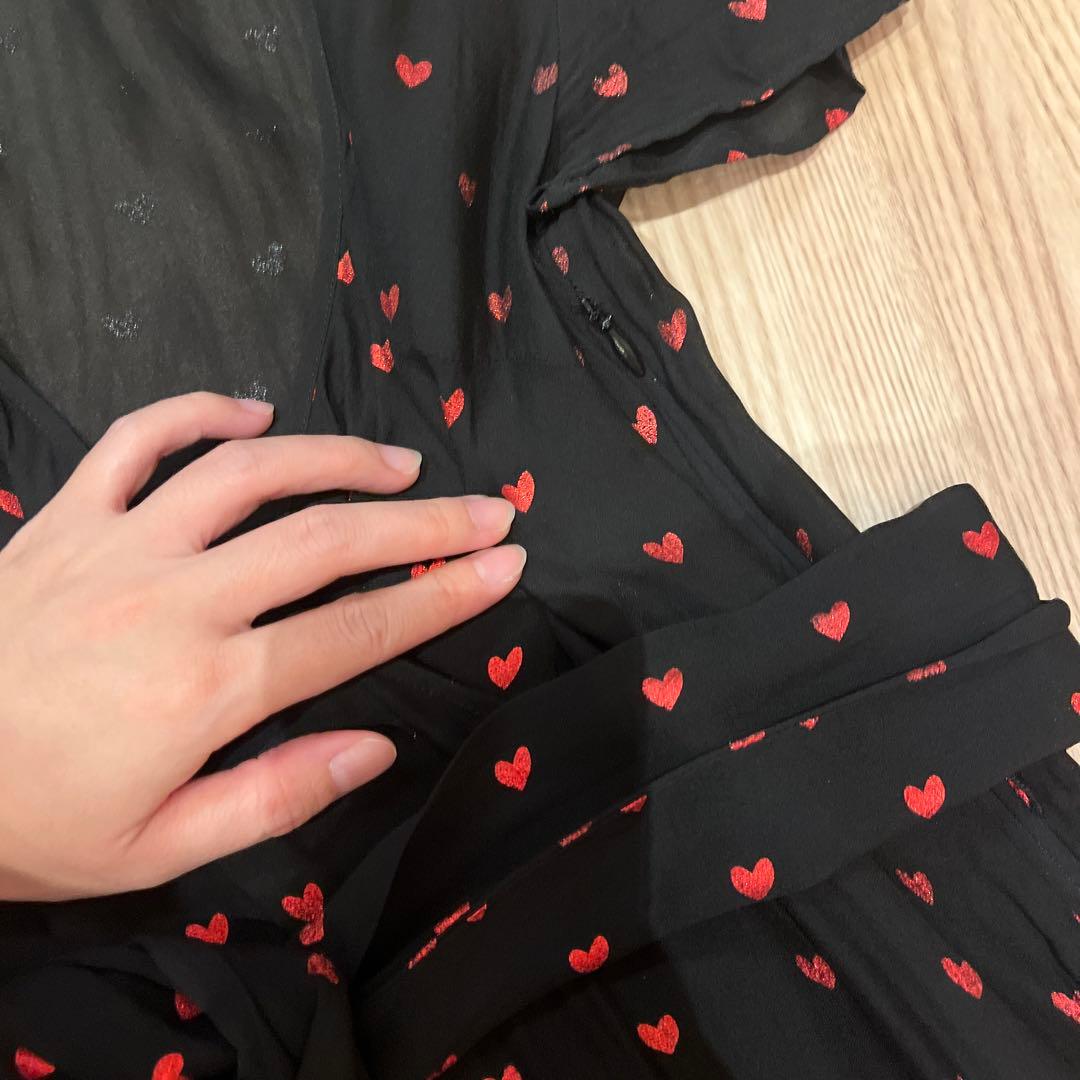 RED VALENTINO ハート柄ラップドレス