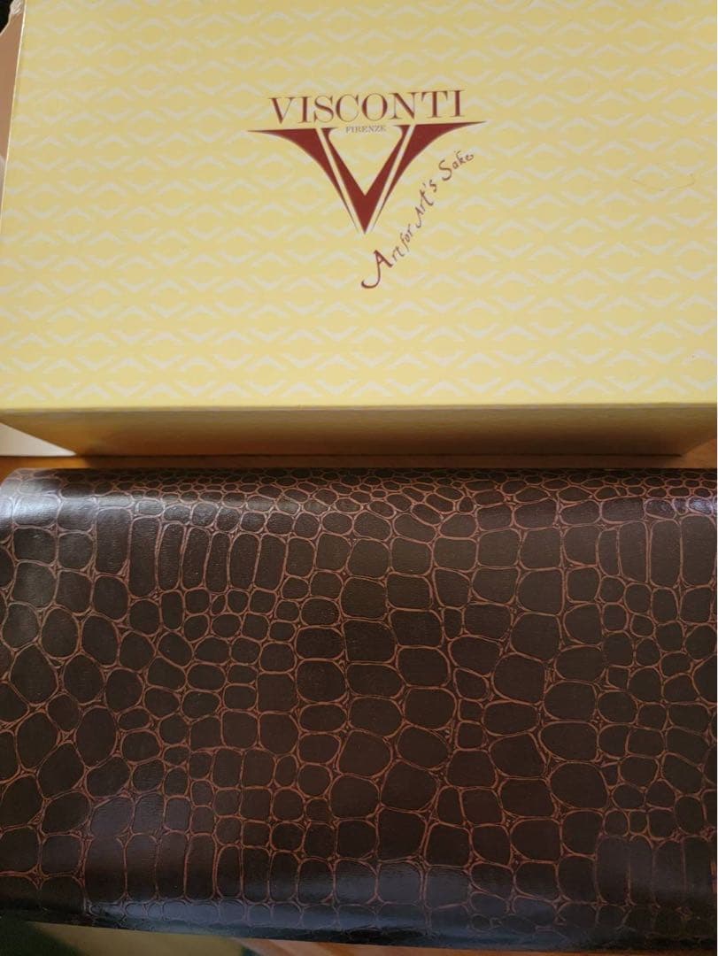 VISCONTI 万年筆 白い花模様