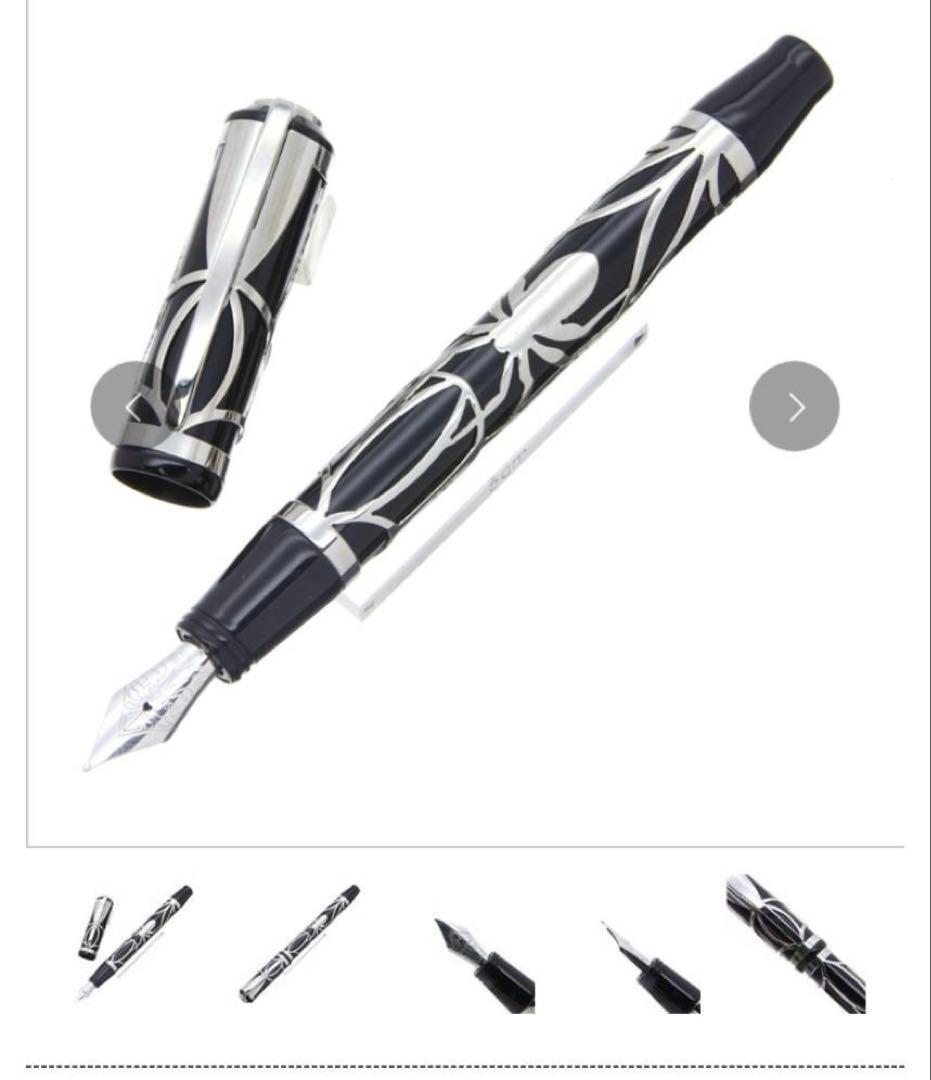 VISCONTI 万年筆 白い花模様