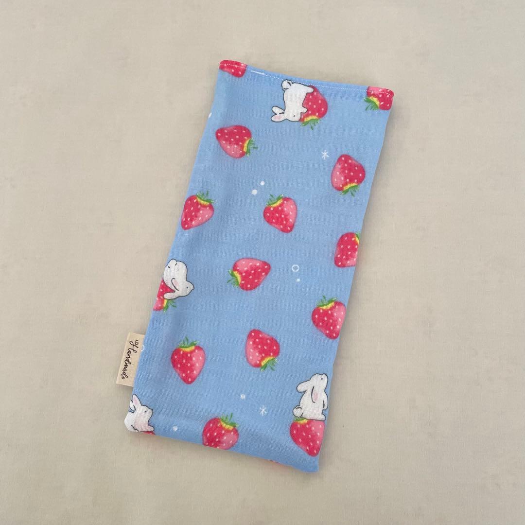 ガーゼハンカチ　うさぎ133 ハンドメイド　(ペットボトルカバー)