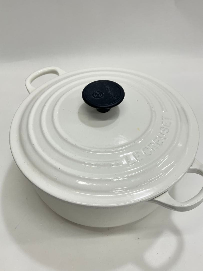 LE CREUSET ホワイト 両手鍋 20cm
