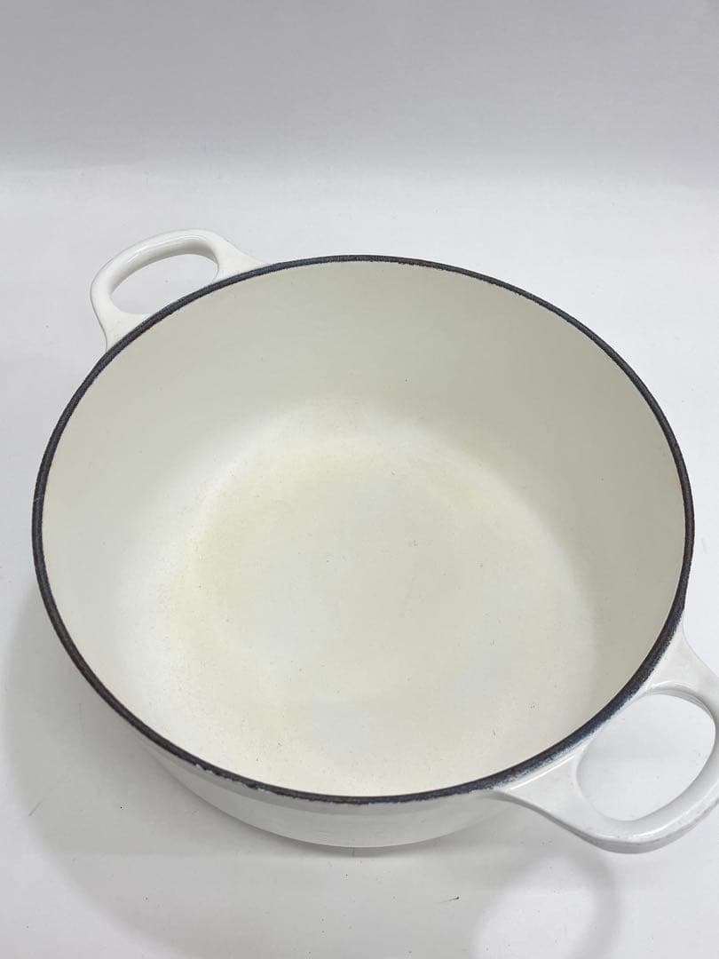 LE CREUSET ホワイト 両手鍋 20cm