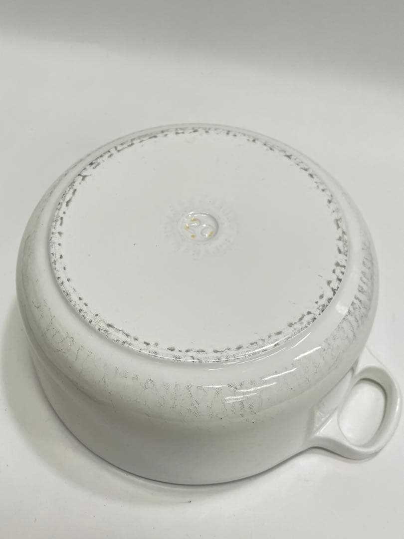 LE CREUSET ホワイト 両手鍋 20cm