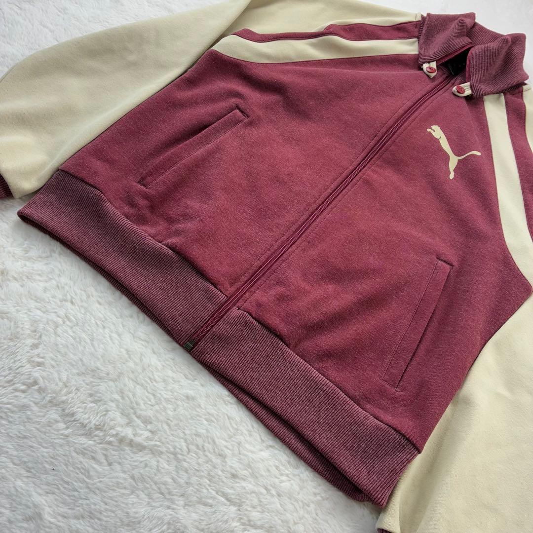 希少 90s puma プーマ トラックジャケット バーガンディ　ヴィンテージ