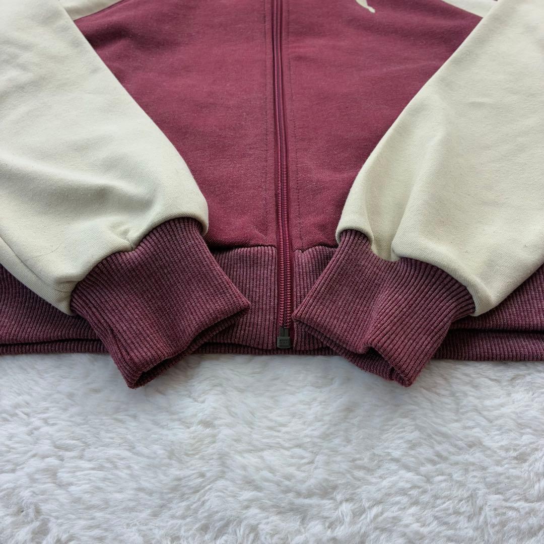 希少 90s puma プーマ トラックジャケット バーガンディ　ヴィンテージ