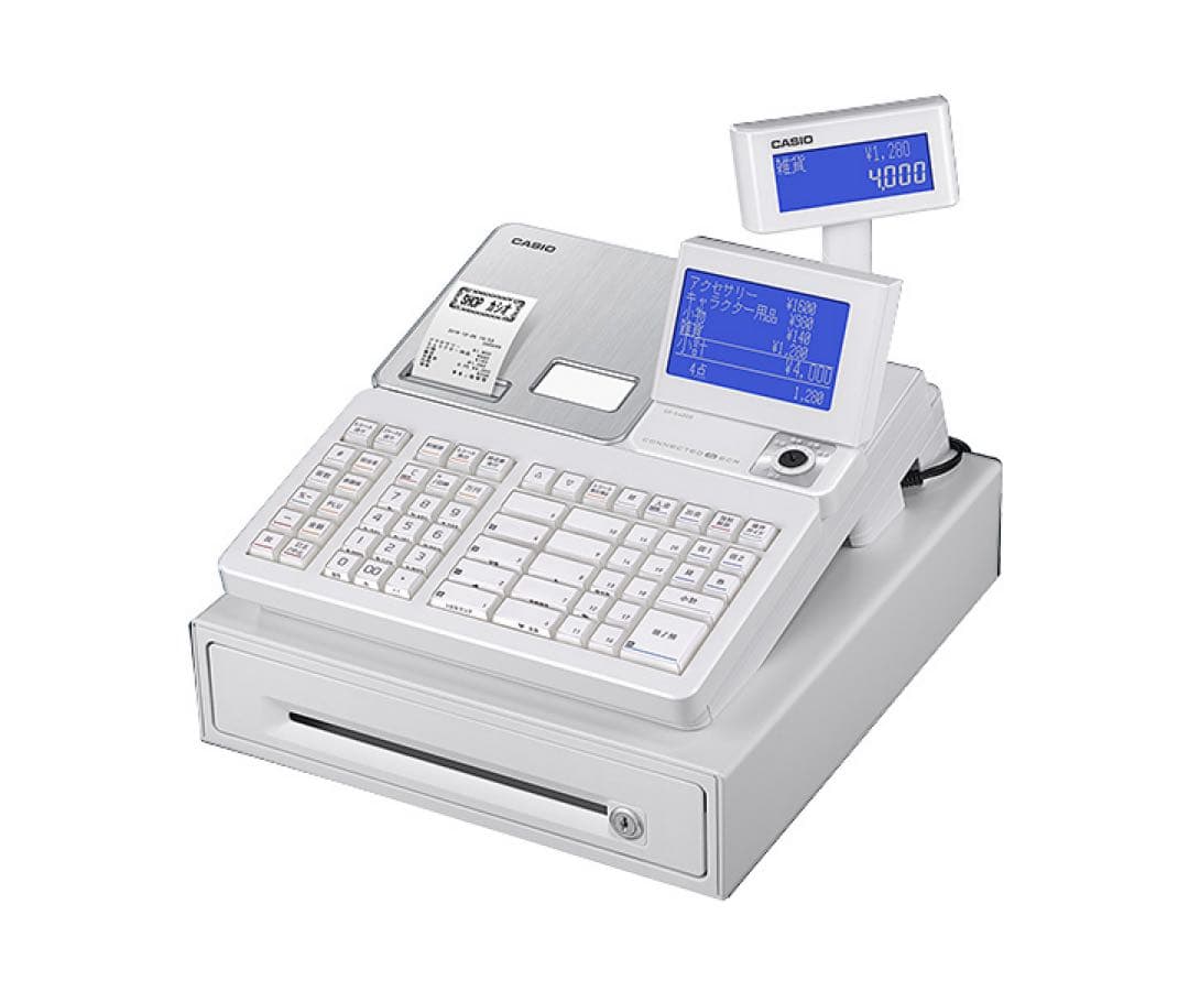 CASIO 電子レジスター SR-S4000-20SWE (鍵6個)