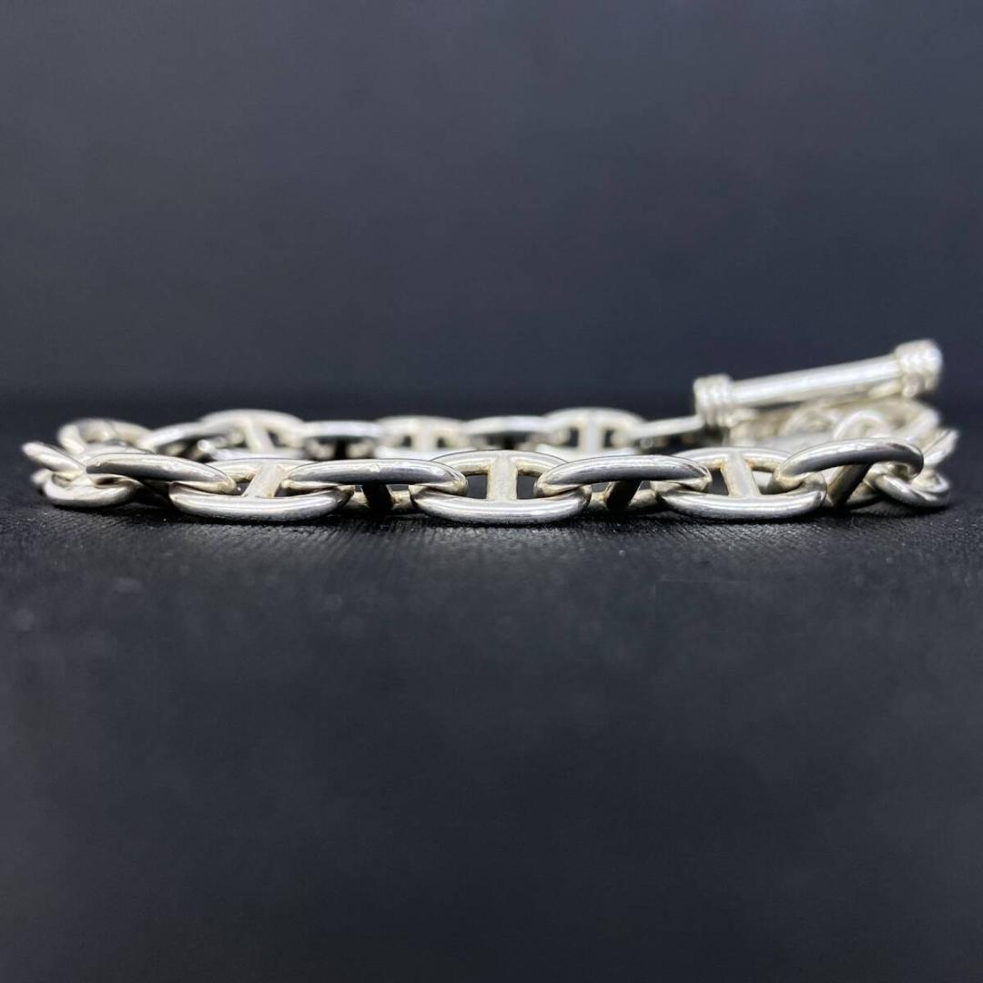 美品 F.H. シルバー 925 アンカー デザイン チェーン ブレスレット