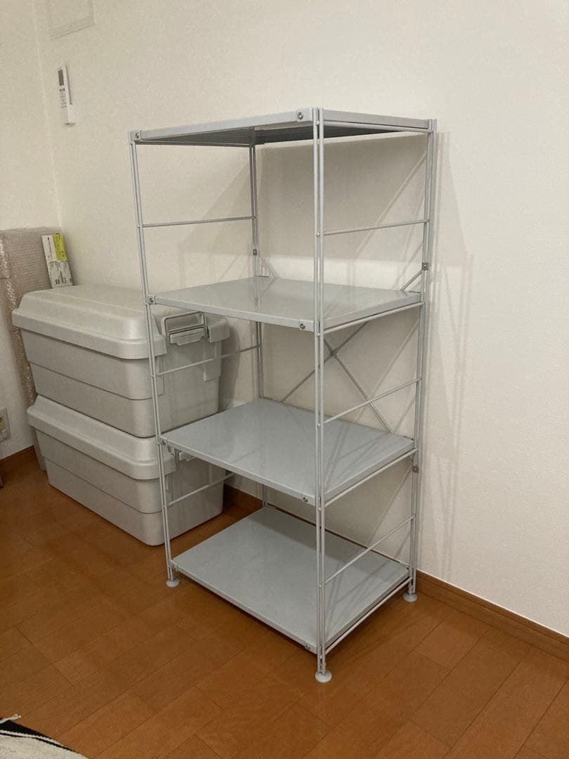 【無印良品】スチールユニットシェルフ　グレー