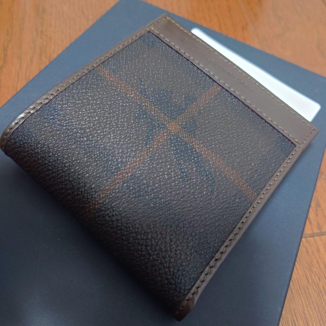 【新品未使用】BURBERRY★バーバリー★ブラウン二つ折り財布★チェック