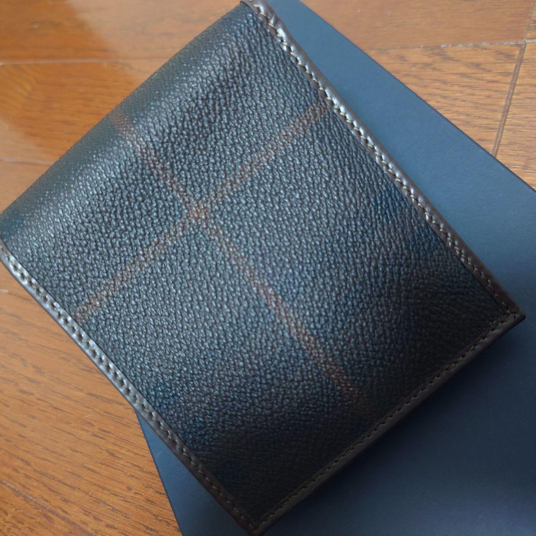 【新品未使用】BURBERRY★バーバリー★ブラウン二つ折り財布★チェック