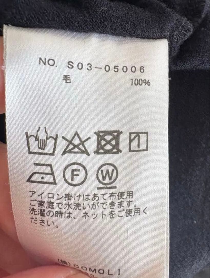 COMOLI (コモリ) ウール天竺 長袖タートルネック