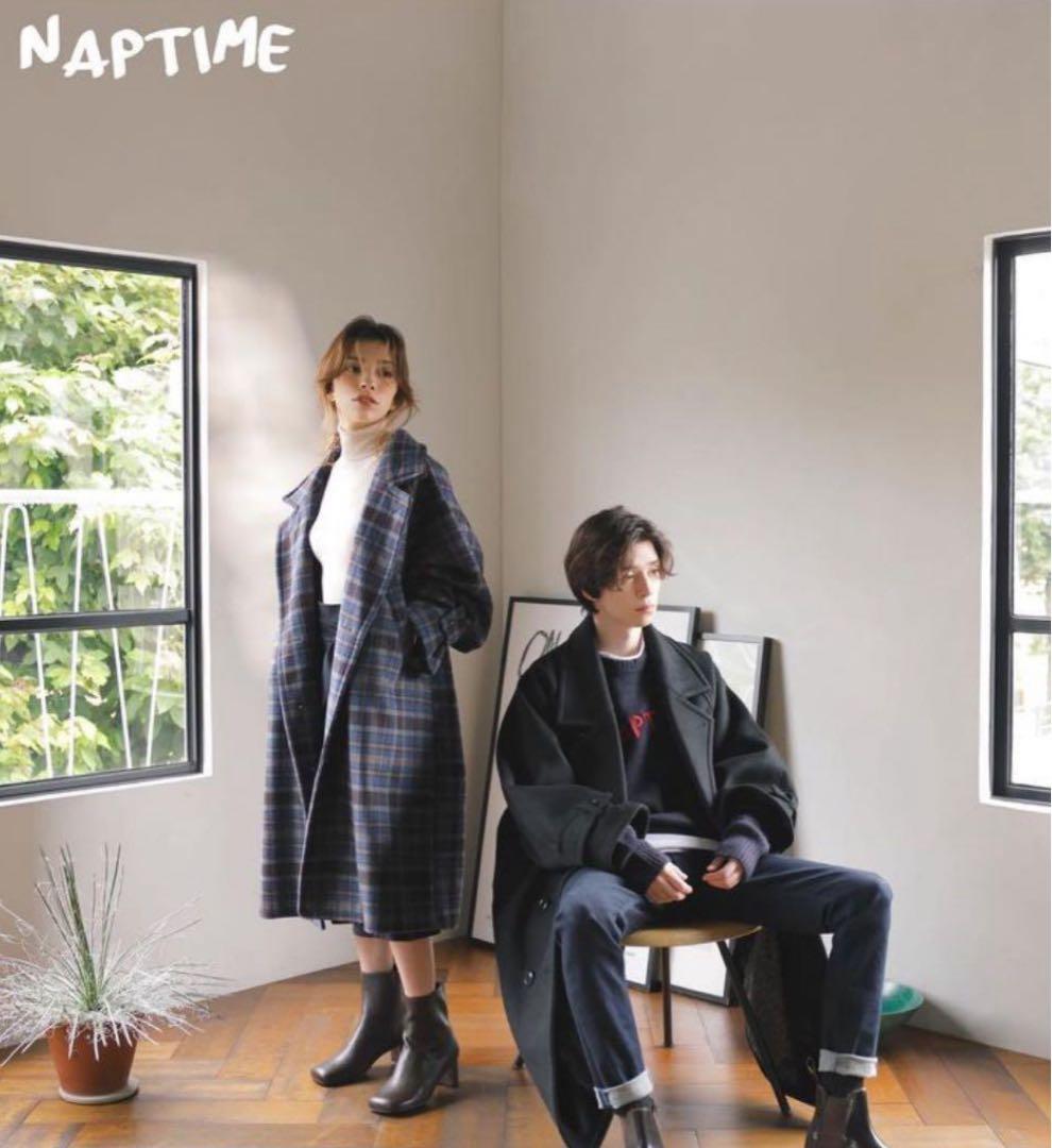 ココ様Naptime チェスターコート　Nissy チェックネイビー