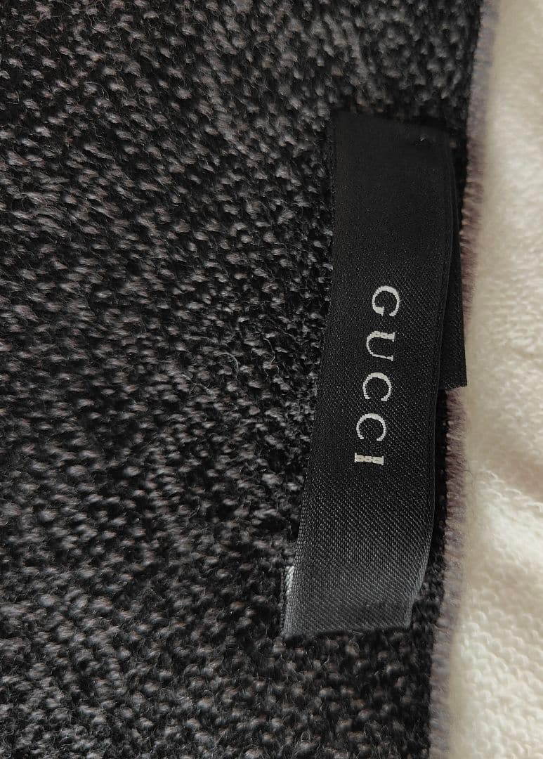 美品✨GUCCI グッチ マフラー GG柄 ブラック ウール 男女兼用