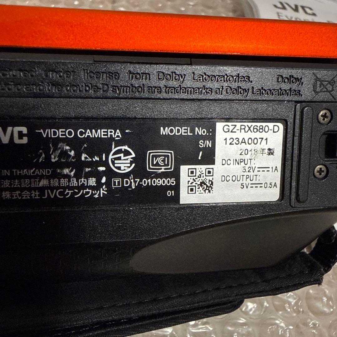 ビデオカメラ　JVC GZ-RX680-D 2018年製