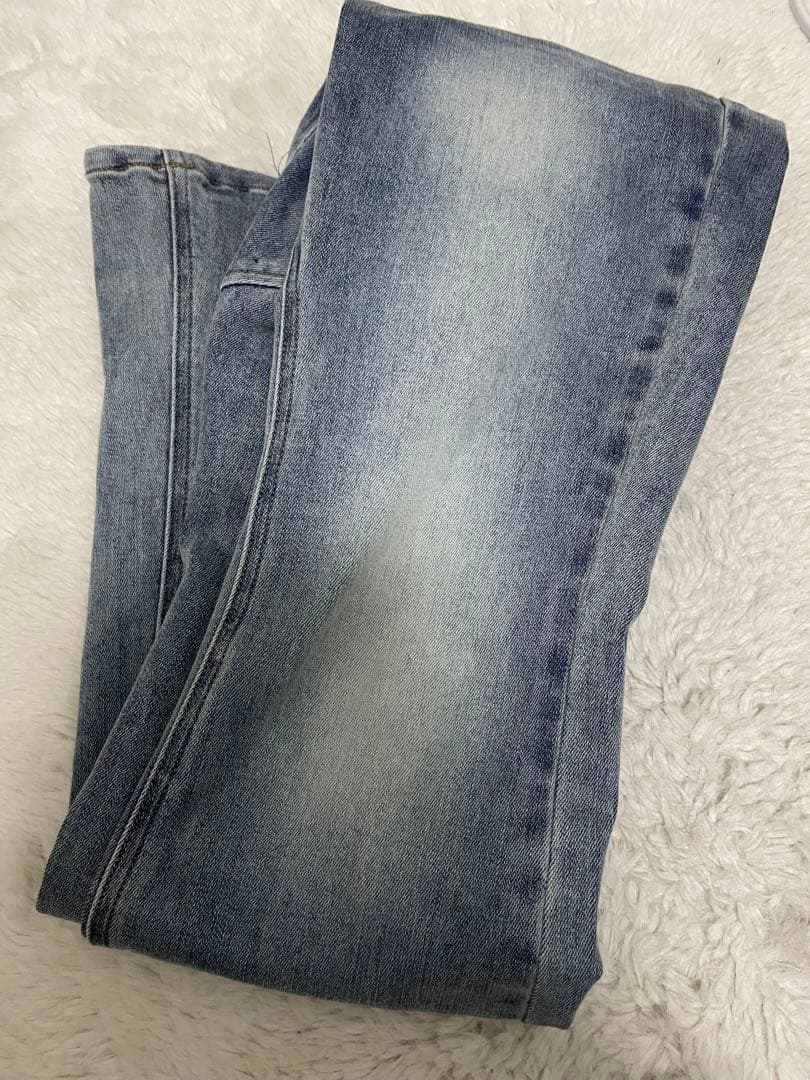 パンツ andmary aLacey ribbon heart hip denim S