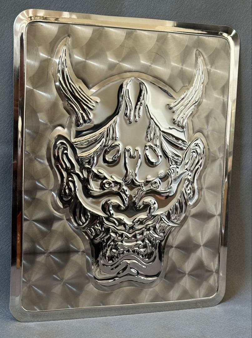 【般若・お面】商売繁盛 縁起物 ウロコ ステンレス 打出し デコトラ