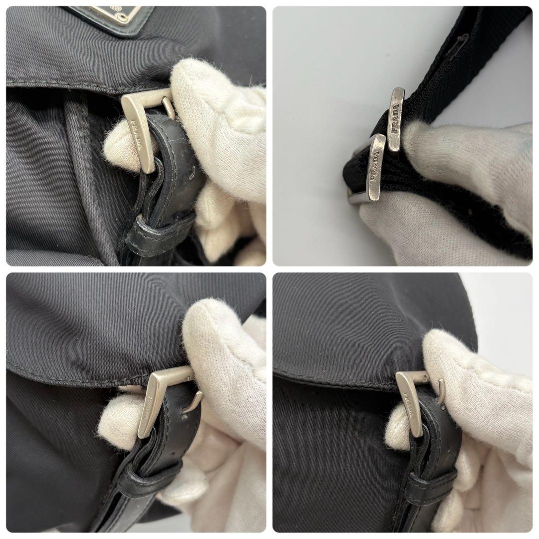 美品　PRADA プラダ リュック バックパック 三角ロゴ 巾着 ナイロン 黒