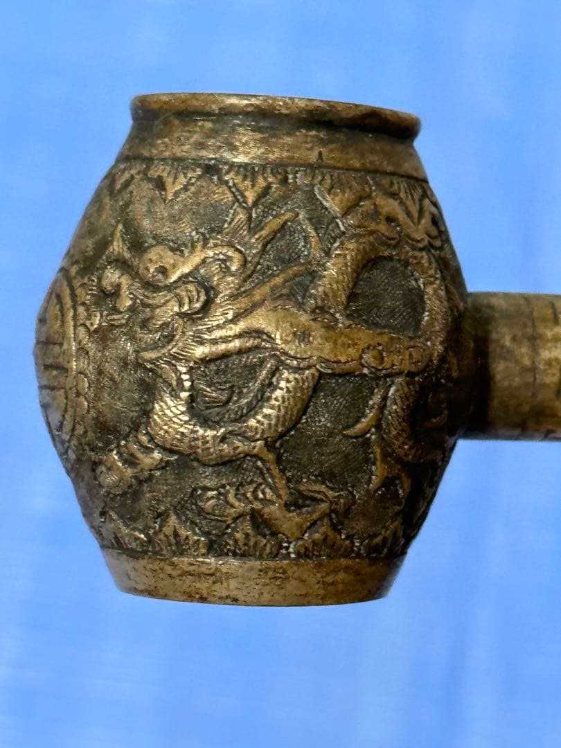 中国骨董品 清時代銀製キセル 92グラム