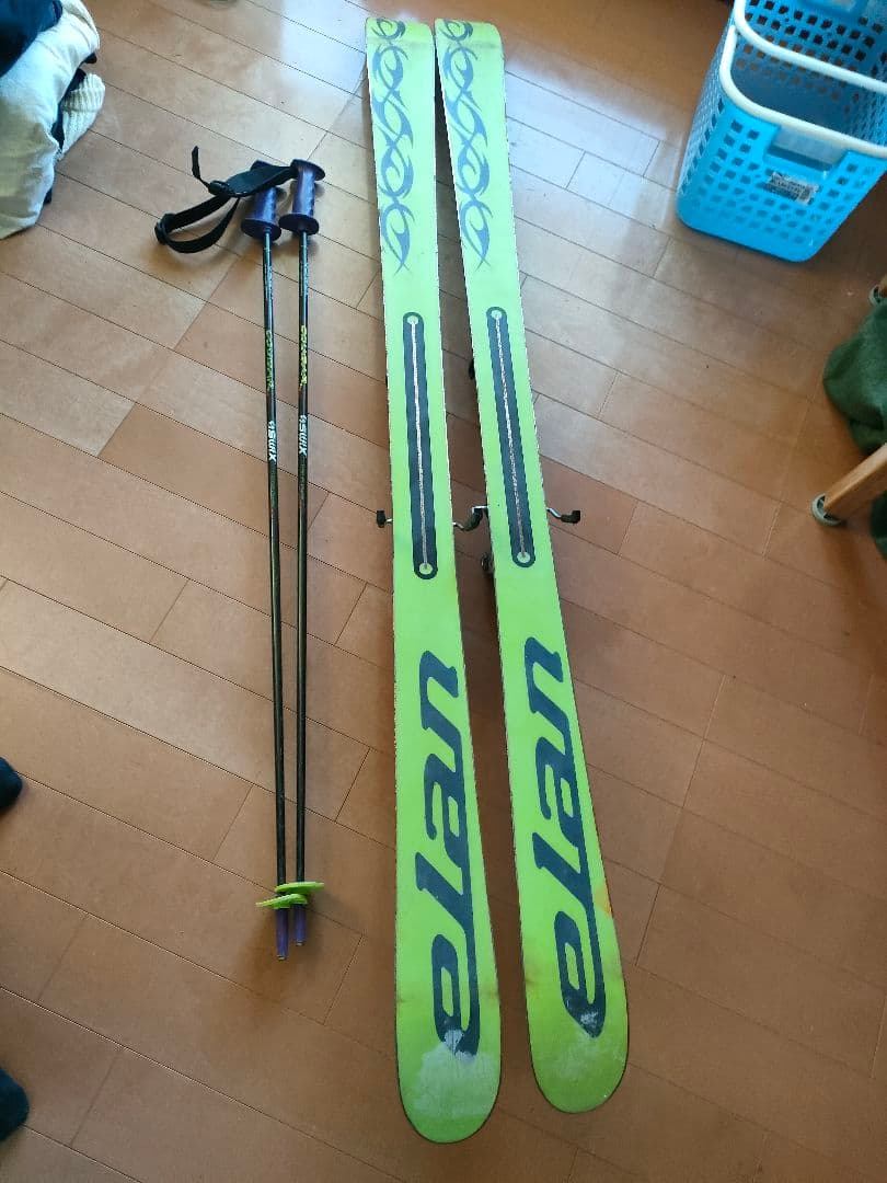 スキー板175cm ビンディング ストック