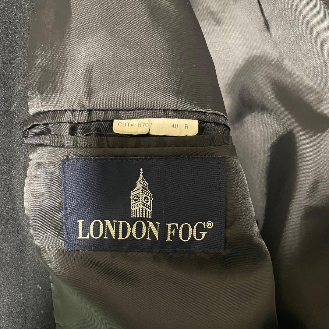 大きいサイズ【LONDON FOG】ウール マキシ丈チェスターコート 黒 XL