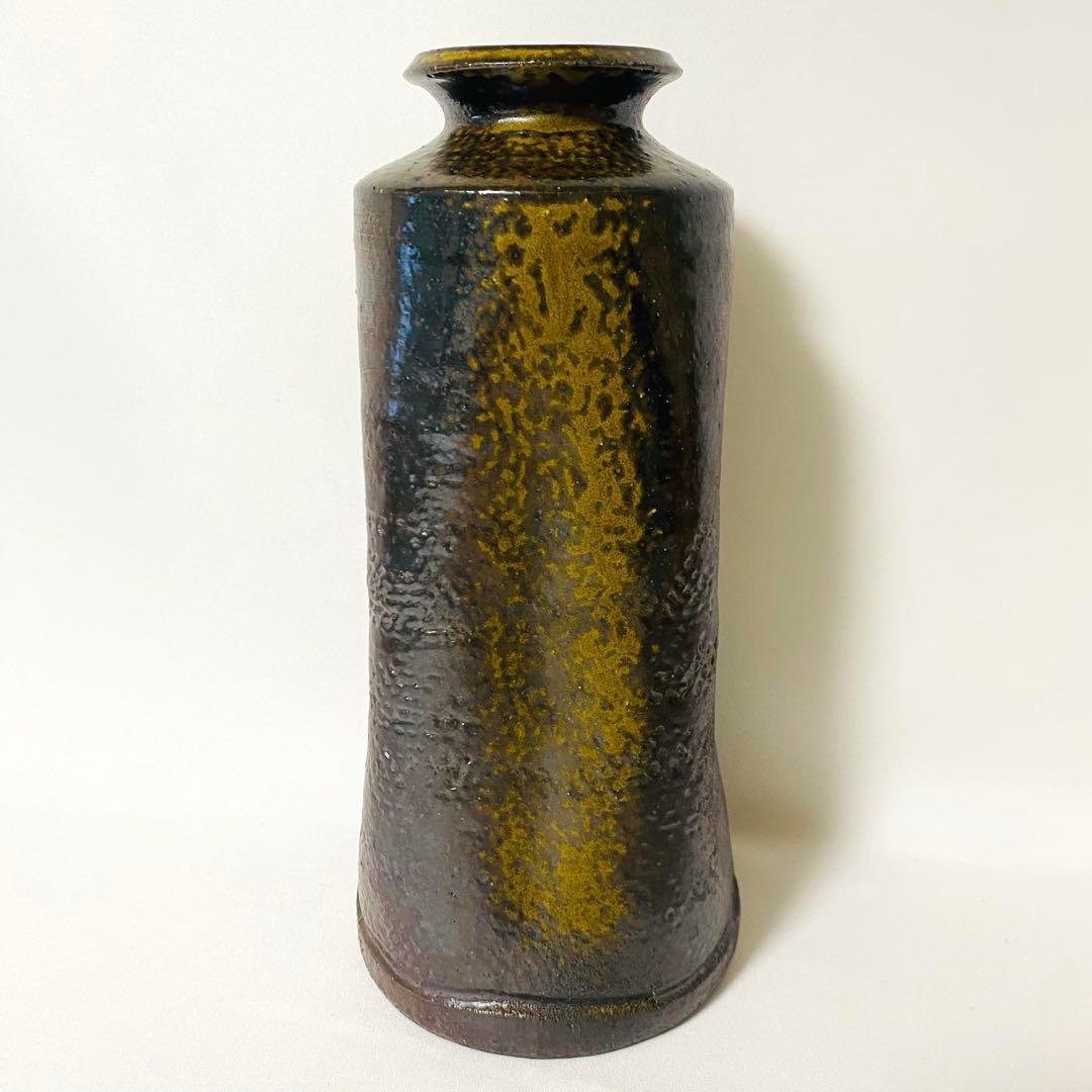 希少 高麗焼締 高麗焼 宋海 陶器 花瓶 フラワーベース 花器 中型 木箱