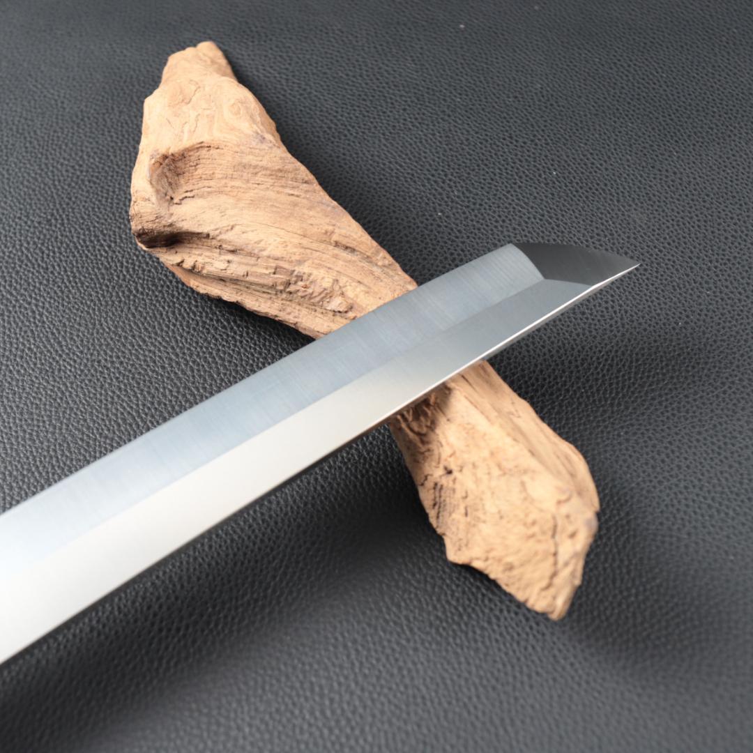 10952左利き用 先丸包丁 尺一 刺身包丁 刃は究極の切れ味 黒檀黒水牛八角柄