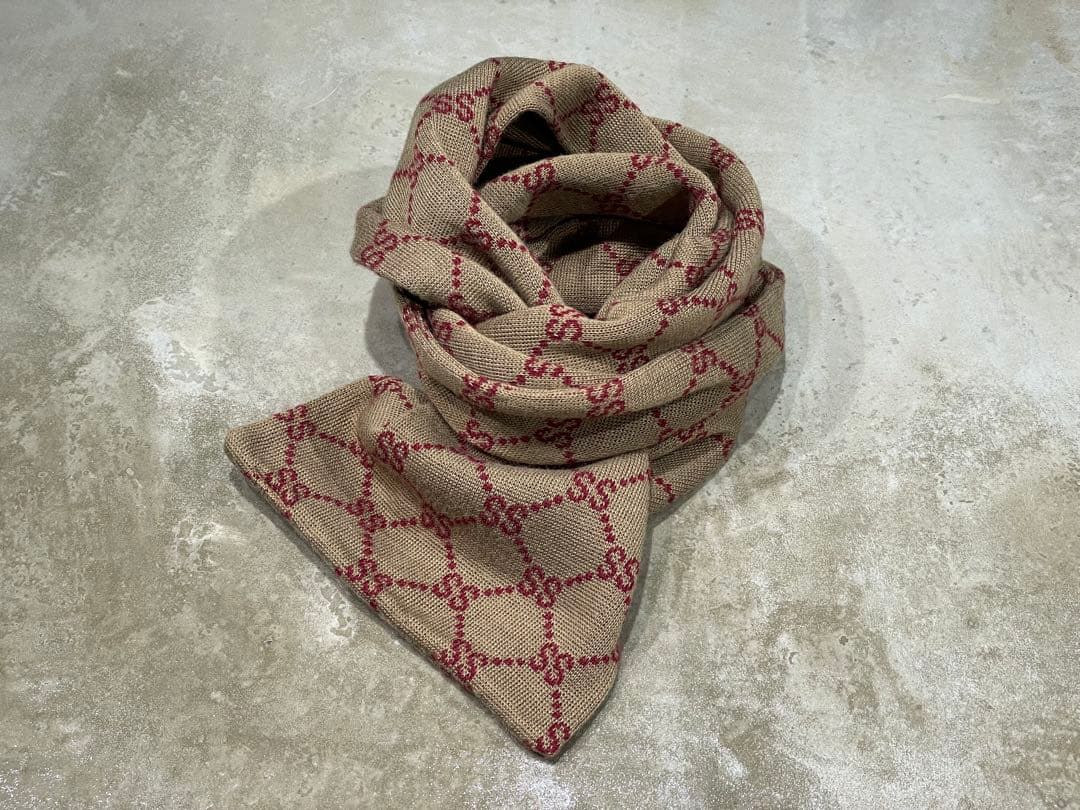 小物 90s old stussy monogram scarf