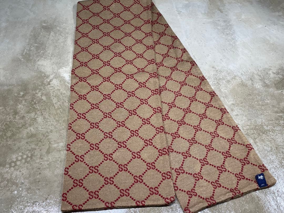 小物 90s old stussy monogram scarf