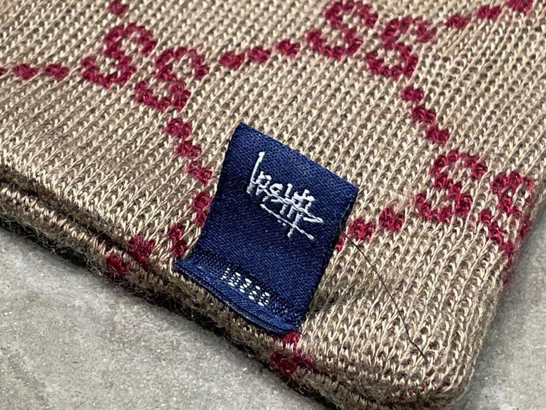 小物 90s old stussy monogram scarf