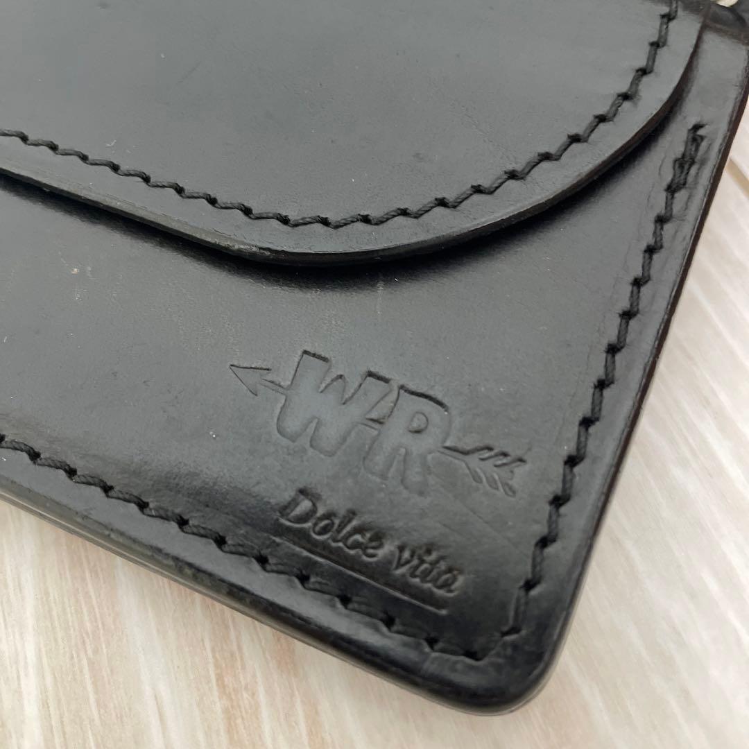 Dolce Vita 長財布 シャークスキン 鮫 レザー ブラック