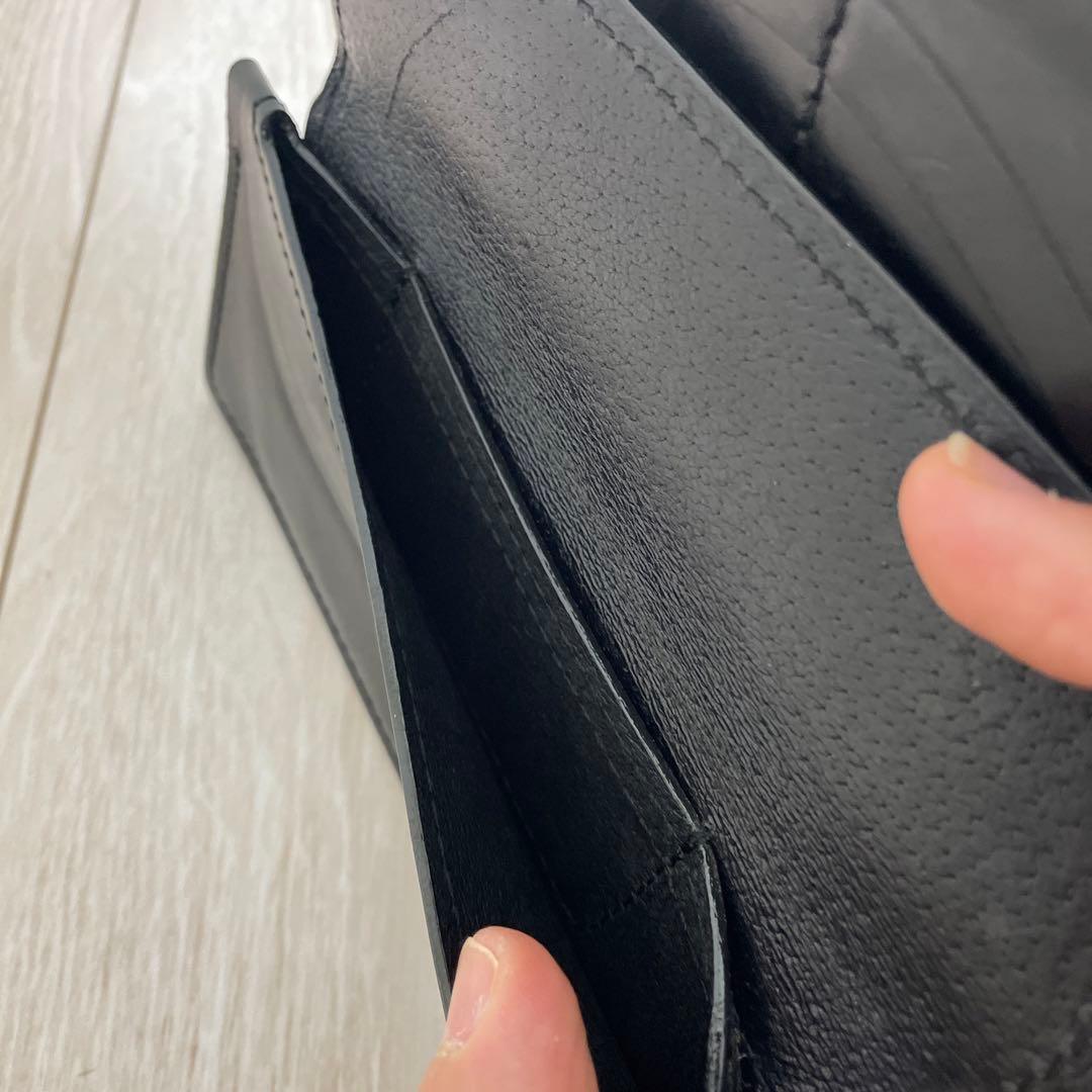 Dolce Vita 長財布 シャークスキン 鮫 レザー ブラック